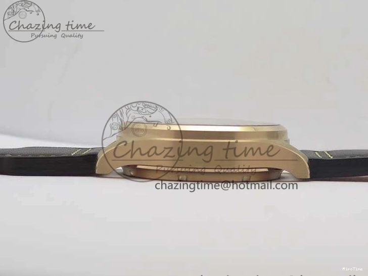 MIROTIME 1221 Popular Big Pilot Real PR IW502706 RG YLF 1:1 Best Edition Brown Dial On Calfskin Strap A 7223